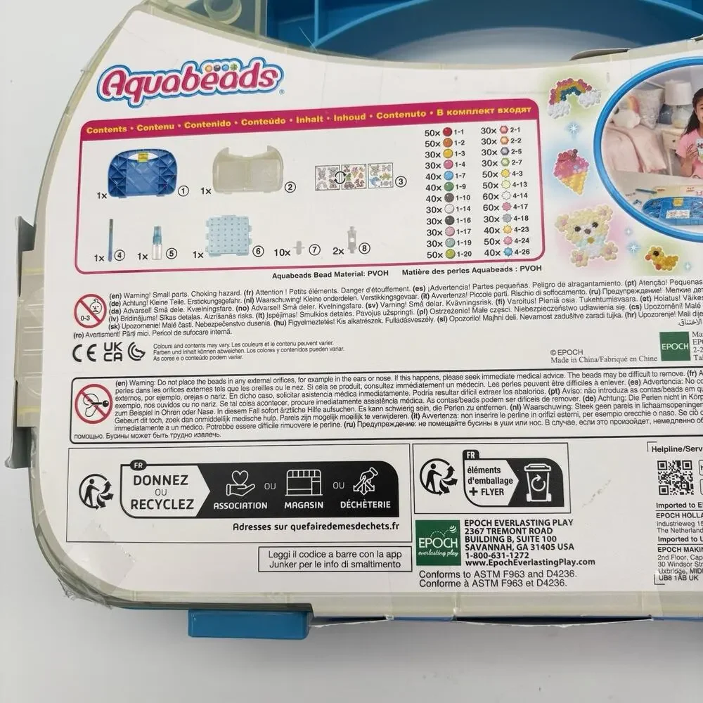 NEW Aquabeads Beginners Carry Case Craft Set Star Beads 900 Beads. Sealed. - Picture 9 of 12